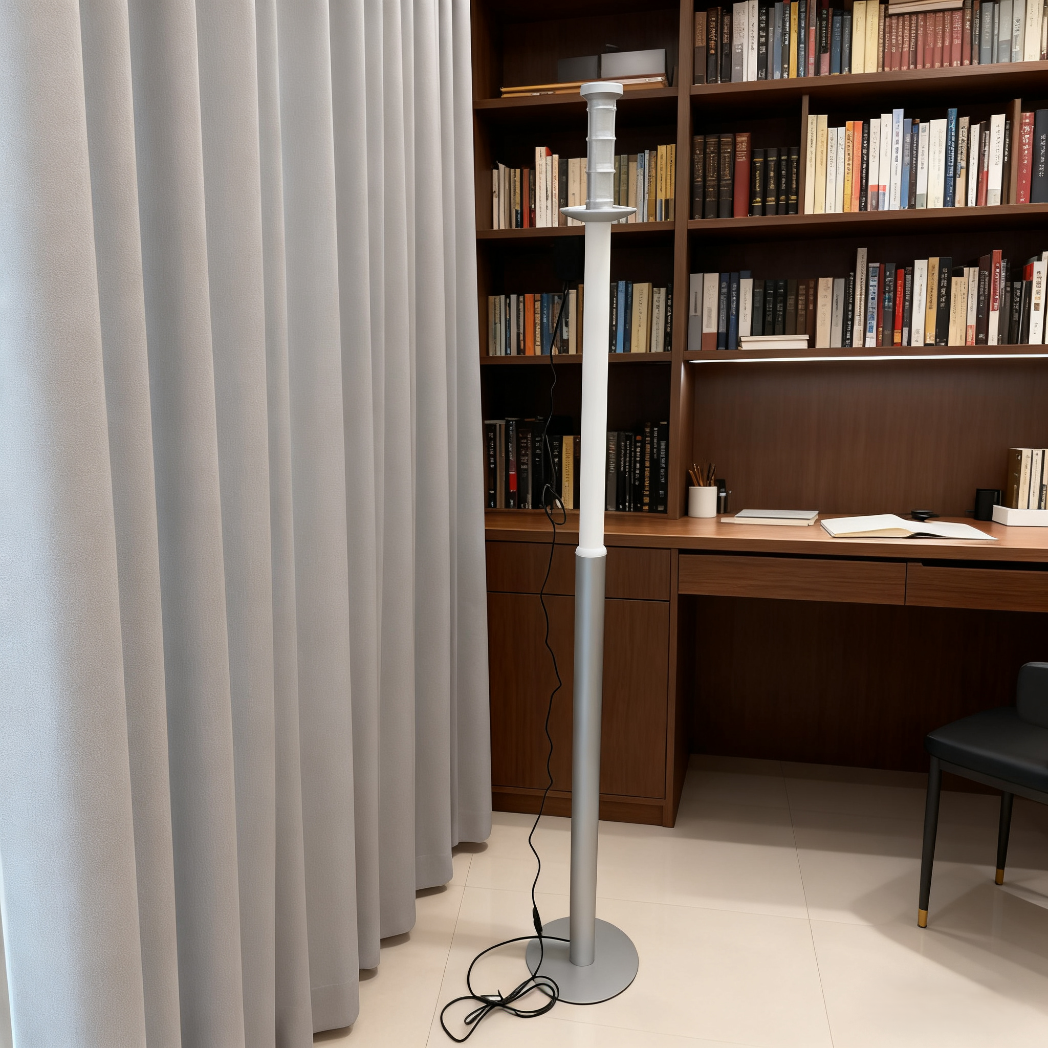 Floor Lamp – Black/White Adjustable Standing Light